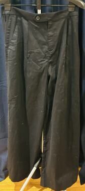 NWT Banana Republic Black Wide Leg Linen Blend Pants Women's size 8